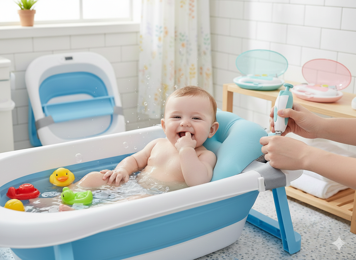 Bañera Tina Bebe + Pulidor Lima Corta Uña